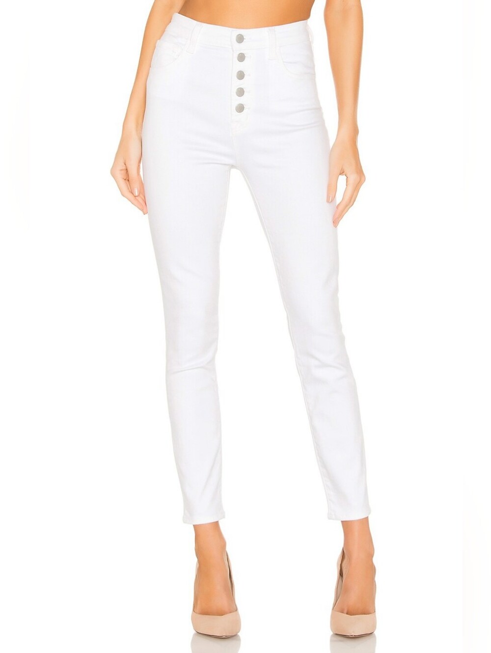 NWT J Brand Lillie High Rise Crop Skinny in White Photo Ready HD Stretch Jean 31